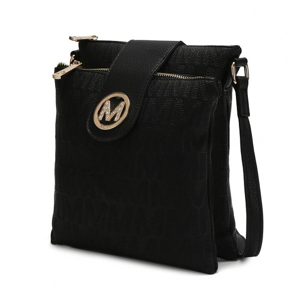 Weird Giraffe Games MKF Collection by Mia K. MKF-PU7704BK Marietta M Signature Crossbody Bag - Black MKF-PU7704BK